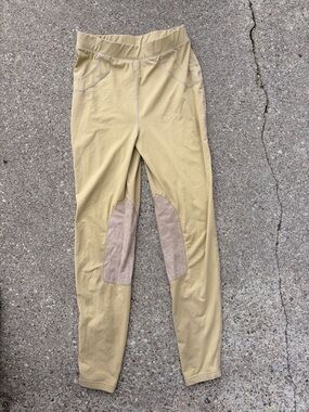 Kids Beige Riding-Style Leggings